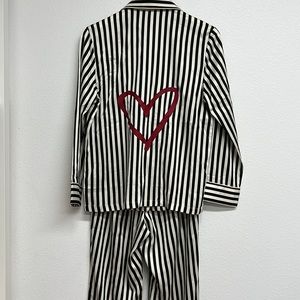 Black and White Love PJ Set